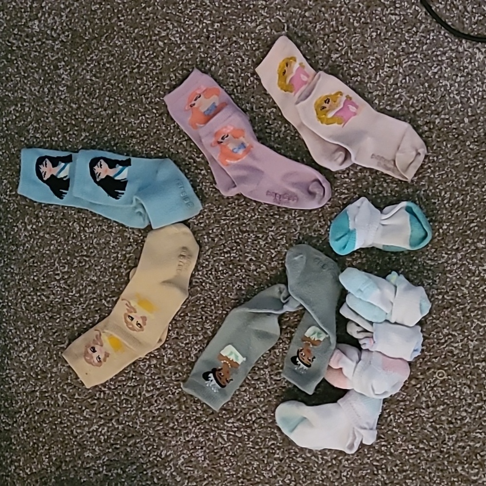Toddler disney princess sock bundle